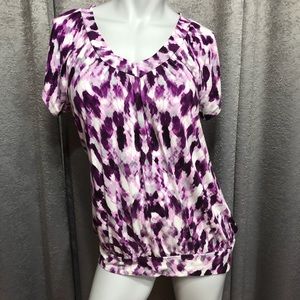 Purple Patterned Blouse